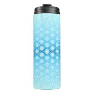 Ombre Blue en Peach Geometric Thermosbeker