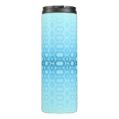 Ombre Blue en Peach Geometric Thermosbeker (Achterkant)