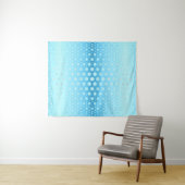  Ombre Blue en Peach Geometric Wandkleed (In Situ (horizontaal))