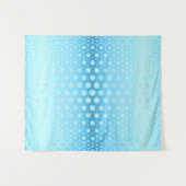  Ombre Blue en Peach Geometric Wandkleed (Voorkant (horizontaal))