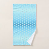  Ombre Blue en Perzik geometrisch dekbed Hoesje Bad Handdoek (Handdoek)