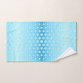  Ombre Blue en Perzik geometrisch dekbed Hoesje Bad Handdoek (Handdoek)