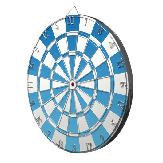 Ombre Blue en White Dartbord (Voorkant Rechts)