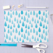 Ombre Blue Falling Raindrops Tissuepapier (Craft)