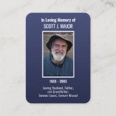 Ombre Blue Flag Prayer-fotokaart Visitekaartje (Voorkant)