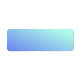Ombré Blue naar Aqua Return Address Sticker