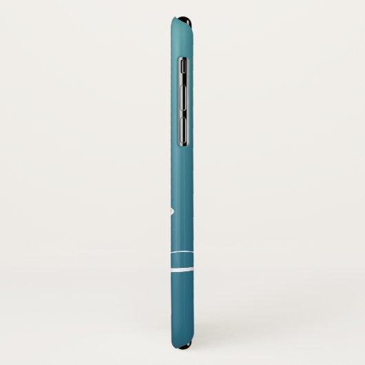 Ombre Blue Navy Blauwgroen Plain Persoonlijke naam Case-Mate iPhone Case (Achterkant/links)