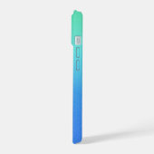 Ombre Blue Persoonlijke offerte & Naam iPhone Case iPhone 15 Case (Linkerkant)