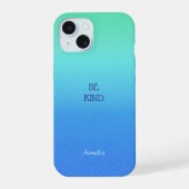 Ombre Blue Persoonlijke offerte & Naam iPhone Case iPhone 15 Case (Achterkant)