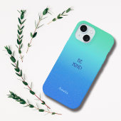 Ombre Blue Persoonlijke offerte & Naam iPhone Case iPhone 15 Case