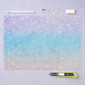 Ombre Blue Pink Peach glitter All Occasion Tissuepapier (Craft)