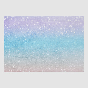 Ombre Blue Pink Peach glitter All Occasion Tissuepapier