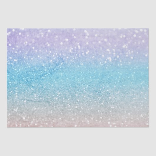Ombre Blue Pink Peach glitter All Occasion Tissuepapier (Voorkant)