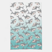 Ombre Blue Shark Pattern Cleaning Cloth Kitchen Theedoek (Verticaal)