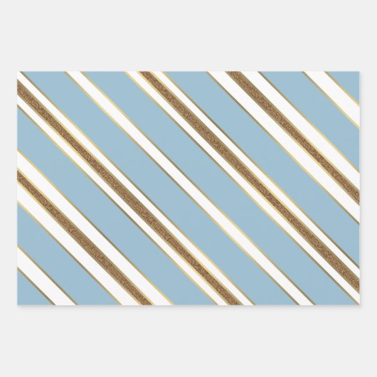 Ombre Blue Snowflake Inpakpapier Vel (Voorkant 2)