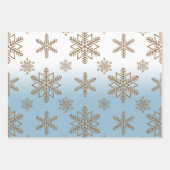 Ombre Blue Snowflake   Inpakpapier Vel (Voorkant)