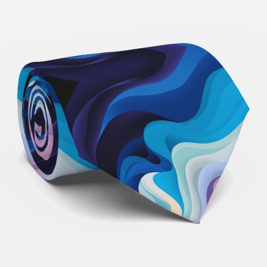 Ombre Blue Tones Stropdas (Opgerold)