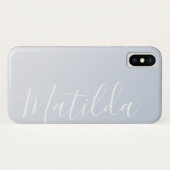 Ombre Blue Violet Gray Persoonlijke naam Case-Mate iPhone Case (Achterkant (horizontaal))