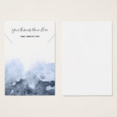 Ombre Blue Waterverf Ketting Display Card Visitekaartje (Voorkant /achterkant)