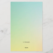 Ombre Blue/Yellow Personalized Briefpapier (Achterkant)
