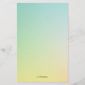 Ombre Blue/Yellow Personalized Briefpapier (Voorkant)