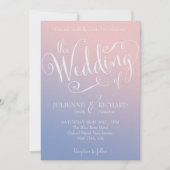 Ombre Blush Baby Blue Fairytale Weddenschap Kaart (Voorkant)