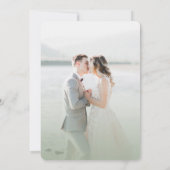 Ombre Blush & Green met Script Photo Wedding Save The Date (Achterkant)