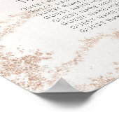 Ombre Blush Pink Forst Wedding Table Seating Chart Poster (Hoek)