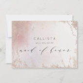 Ombre Blush Pink Frost Maid of Honor proposal Kaar (Voorkant)