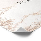 Ombre Blush Pink Frosted Folie Gilt Guestbook Sign Poster (Hoek)