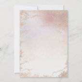 Ombre Blush Pink Frosted Folie Waterverf Wedding Kaart (Achterkant)