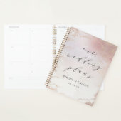 Ombre Blush Pink Frosted Folie Waterverf Wedding Planner (Display)