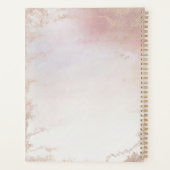 Ombre Blush Pink Frosted Folie Waterverf Wedding Planner (Achterkant)