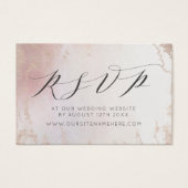 Ombre Blush Pink Frosted Website RSVP Kaarten invo Visitekaartje (Voorkant)