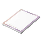 ombre blush pink metallic monogram notitieblok (Linkerzijde)