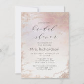 Ombre Blush Roze Bevroren Folie Vergulde Bruidsdou Kaart (Voorkant)