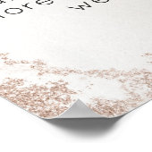 Ombre Blush Roze Bevroren "In Loving Memory" Teken Poster (Hoek)