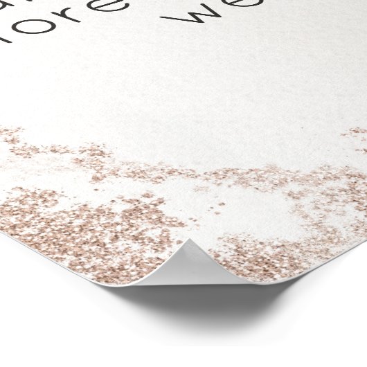 Ombre Blush Roze Bevroren "In Loving Memory" Teken Poster (Hoek)