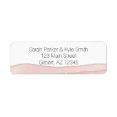 Ombre Blush Roze Bruiloft Etiket (Voorkant)