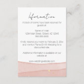 Ombre Blush Roze Bruiloft Informatiekaartje (Voorkant)