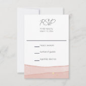 Ombre Blush Roze Bruiloft RSVP Kaartje (Voorkant)