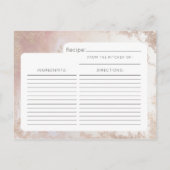 Ombre Blush Roze Frosted bruid om recept Kaart (Achterkant)