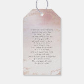 Ombre Blush Roze Frosted Bruids Display Douche Cadeaulabel (Achterkant)