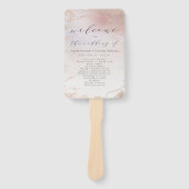 Ombre Blush Roze Frosted Bruiloft Ceremonie Progra Handwaaier (Voorkant)