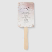 Ombre Blush Roze Frosted Bruiloft Ceremonie Progra Handwaaier (Achterkant)