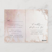Ombre Blush Roze Frosted Bruiloft Maaltijd Keuze R Briefkaart (Achterkant)