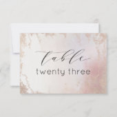 Ombre Blush Roze Frosted Bruiloft Tafelnummers (Achterkant)