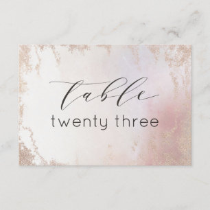 Ombre Blush Roze Frosted Bruiloft Tafelnummers
