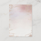 Ombre Blush Roze Frosted Folie Bruiloft Details Informatiekaartje (Achterkant)
