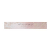Ombre Blush Roze Frosted Folie Bruiloft Monogram Uitnodigingen Wikkel (Vlak)